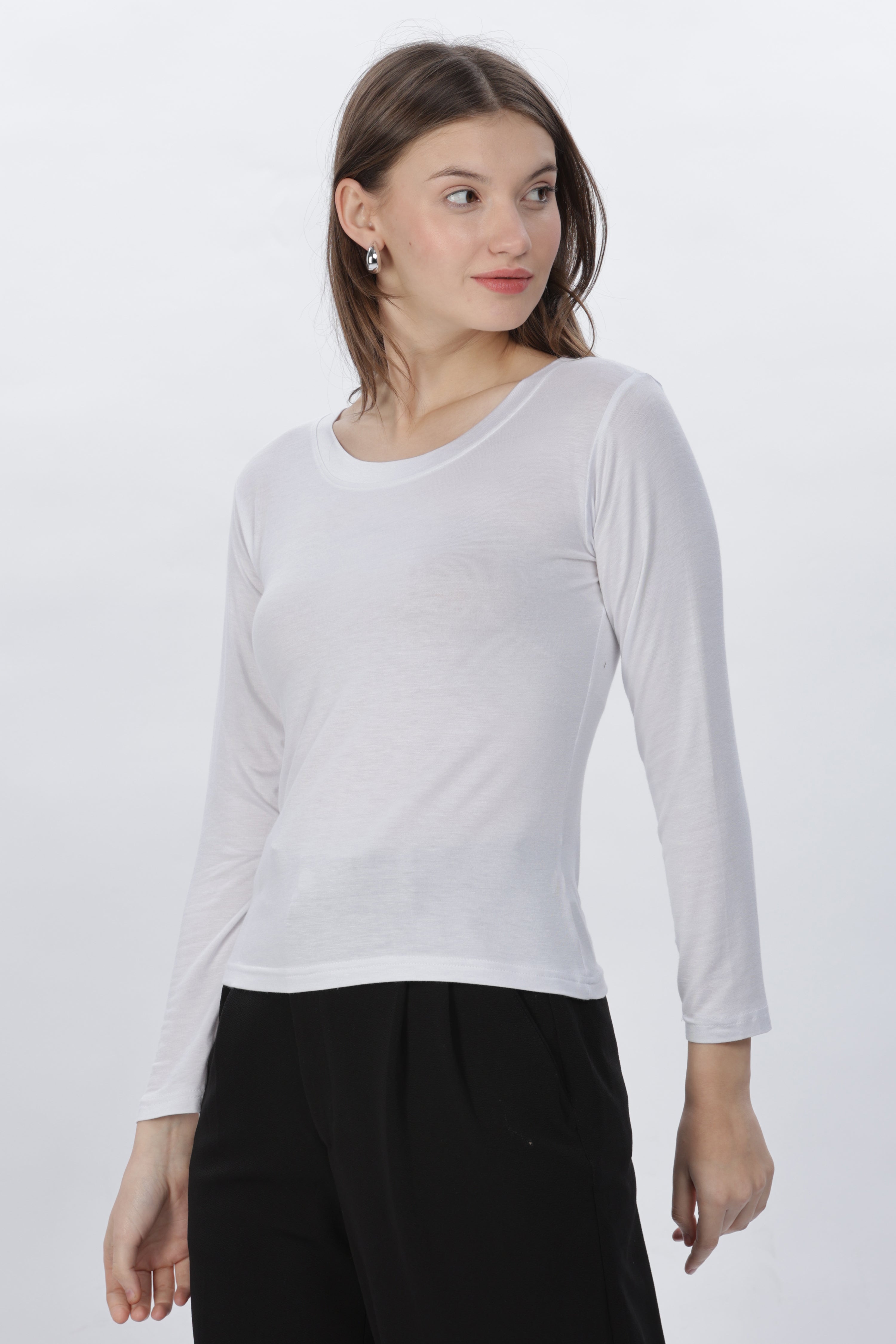 Ladies Full Sleeve Inner T Shirt - Viscose Lycra inner