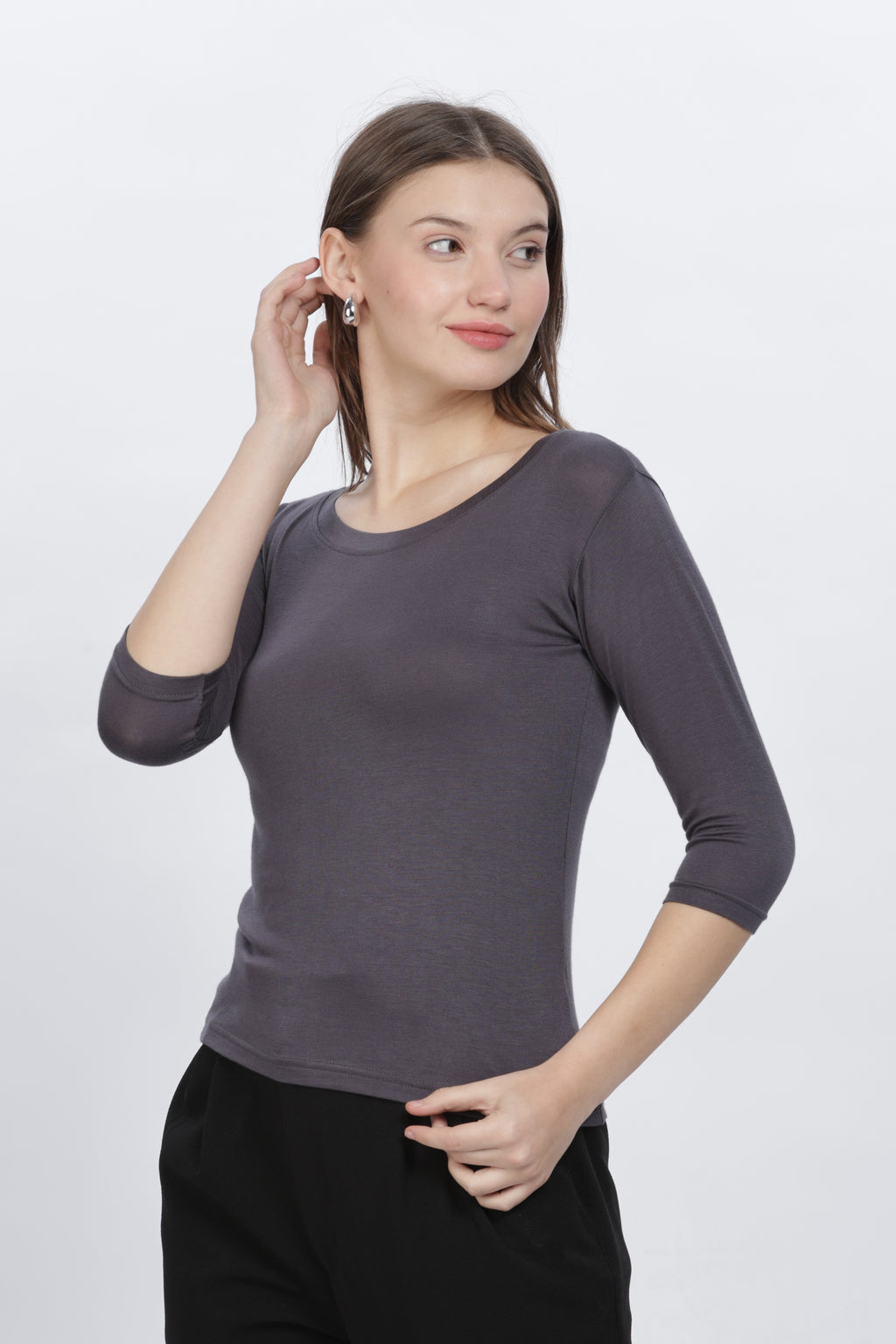 Viscose Lycra Inner T-Shirt for Ladies | High-Stretch Comfort Layer