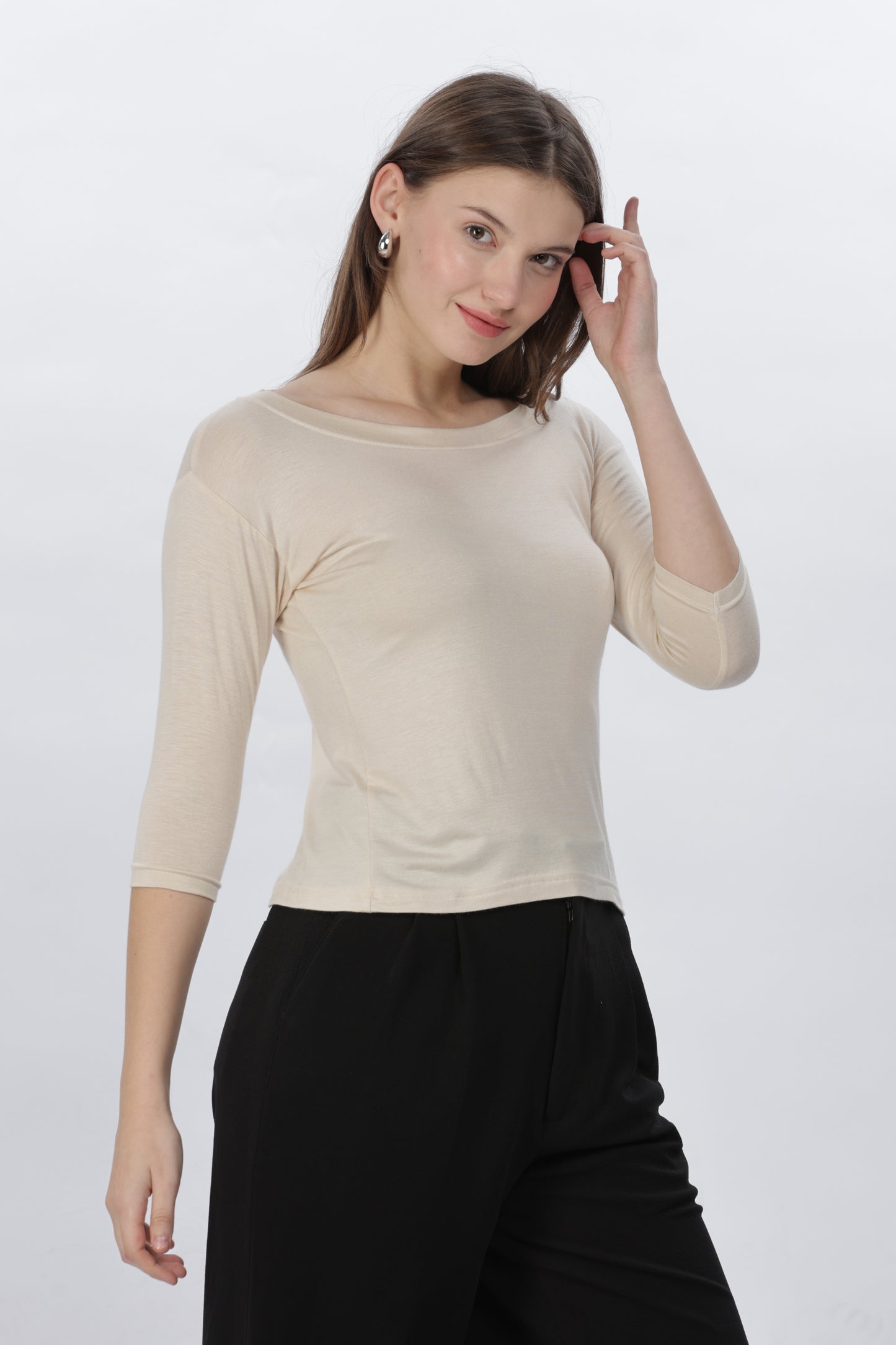 Premium Viscose Lycra inner T-shirt | High-Stretch 4-Way Elasticity