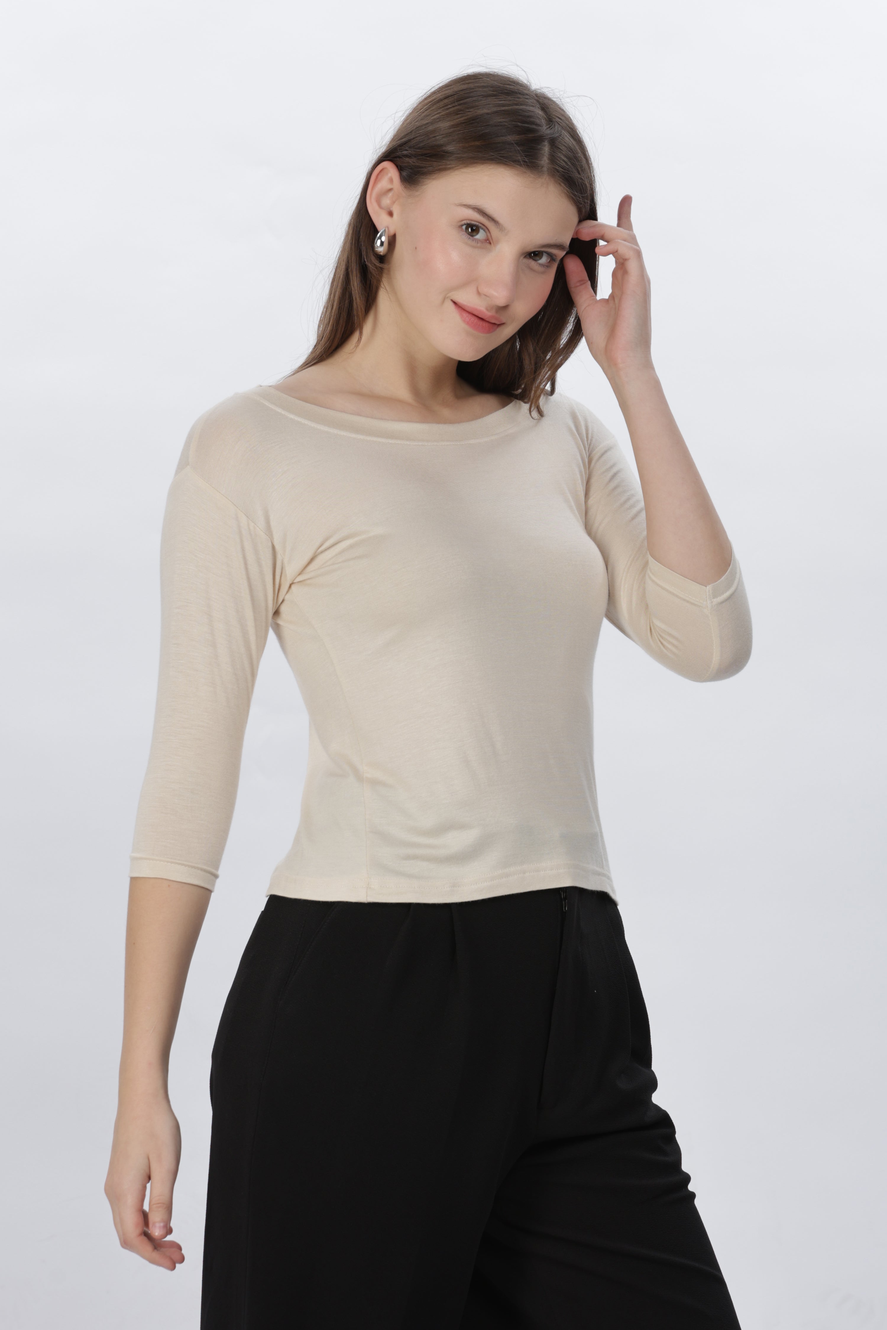 Premium Viscose Lycra inner T-shirt | High-Stretch 4-Way Elasticity