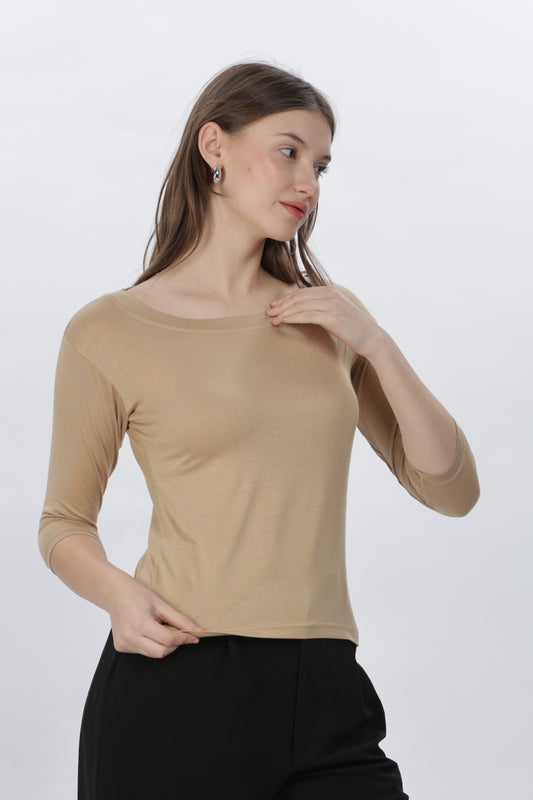 Premium Viscose Lycra inner T-shirt| High-Stretch 4-Way Elasticity | Three fourth Sleevelength