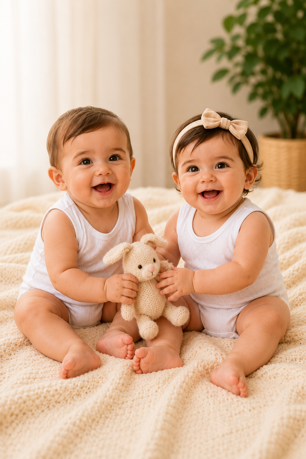 White Natural Cotton Sleeveless Baby Bodysuit | Tank Top Style | Essential Base Layer