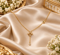 Women's Gold-Tone Floral Drop Pendant Necklace