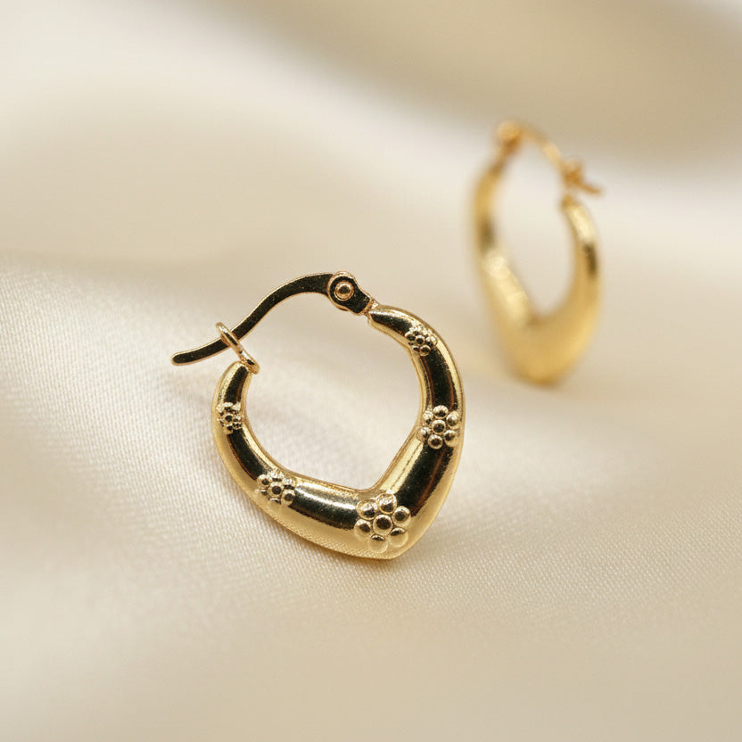 Mini Gold-Tone Hoop Earrings | Delicate Artificial Everyday Jewelry