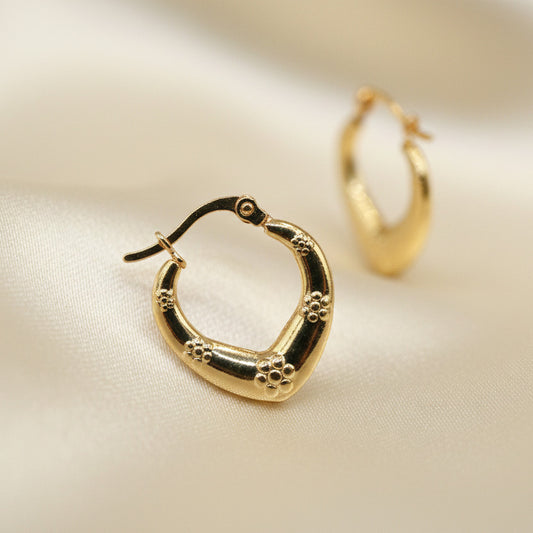 Mini Gold-Tone Hoop Earrings | Delicate Artificial Everyday Jewelry