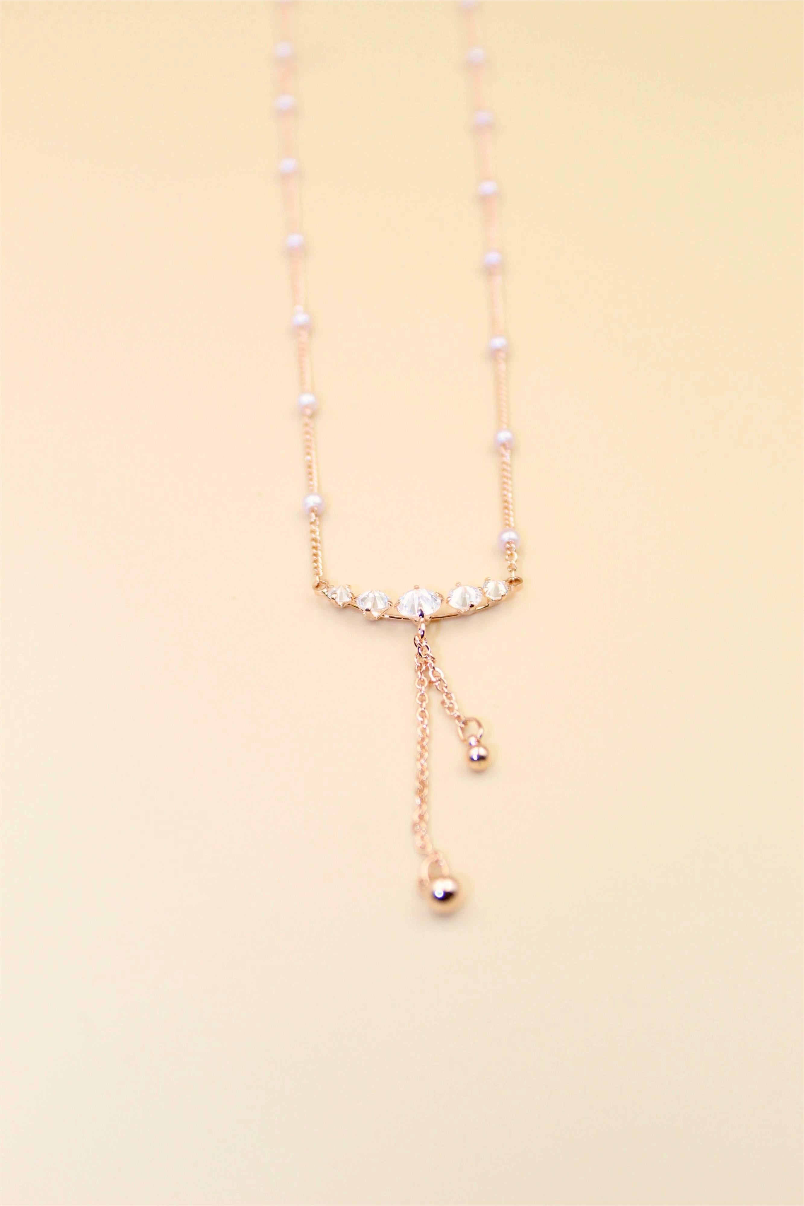 Elegant Anti-Tarnish Gold-Plated Pearl Drop Necklace