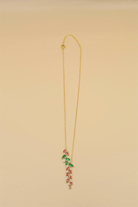 Cascading Leaf Pendant Necklace