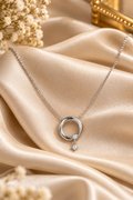 Women's Silver-Tone Circular Pendant Necklace