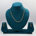 Minimalist Gold & White Stone Necklace Set – Party & Daily Wear Jewelry