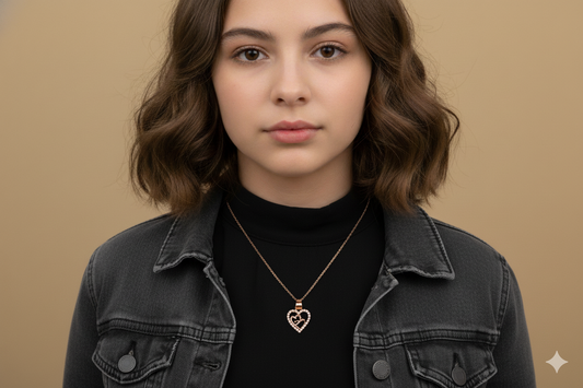 Elegant Double Heart Pendant Necklace