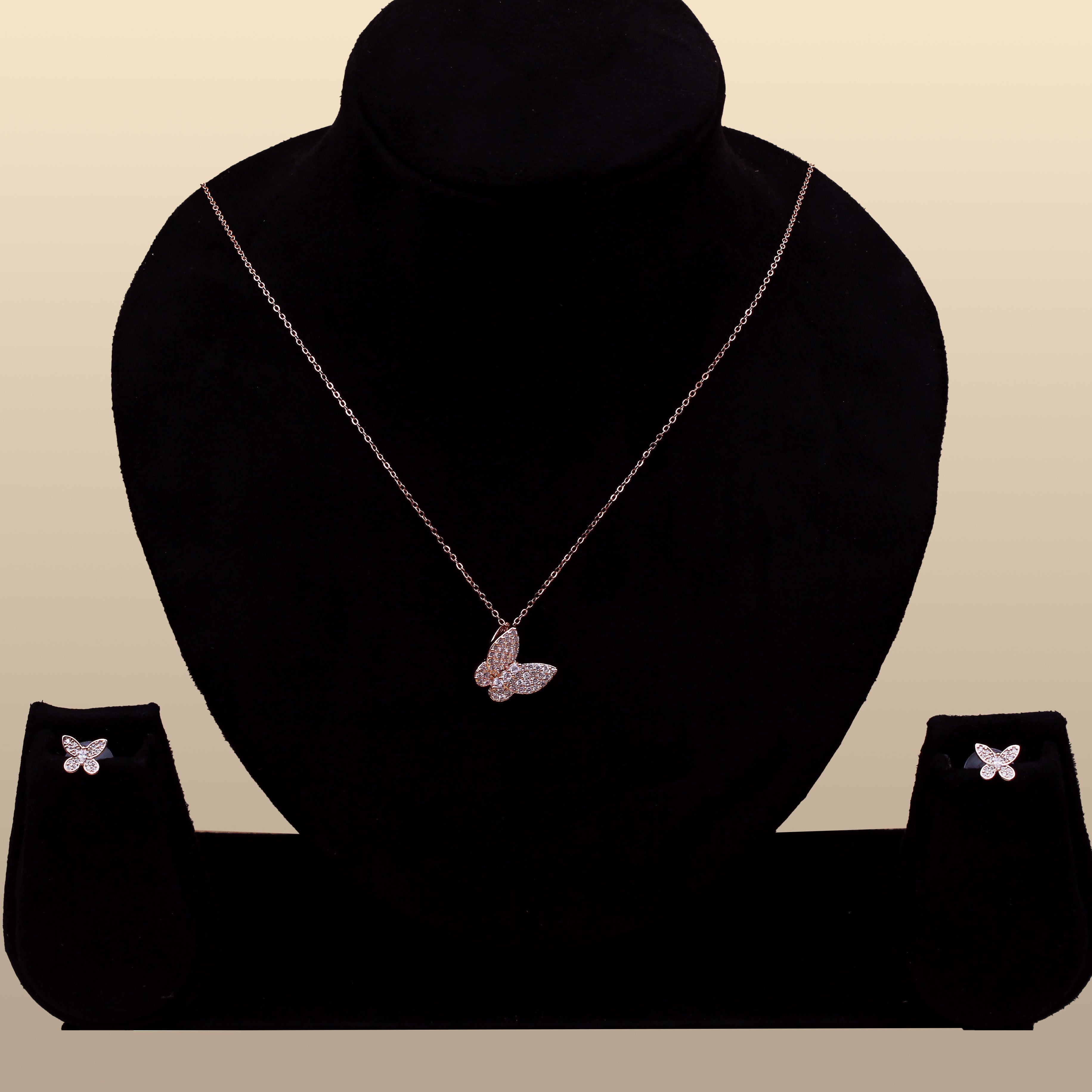 Elegant Rose Gold Long Chain Pendant Necklace for Women | Minimalist Geometric Design