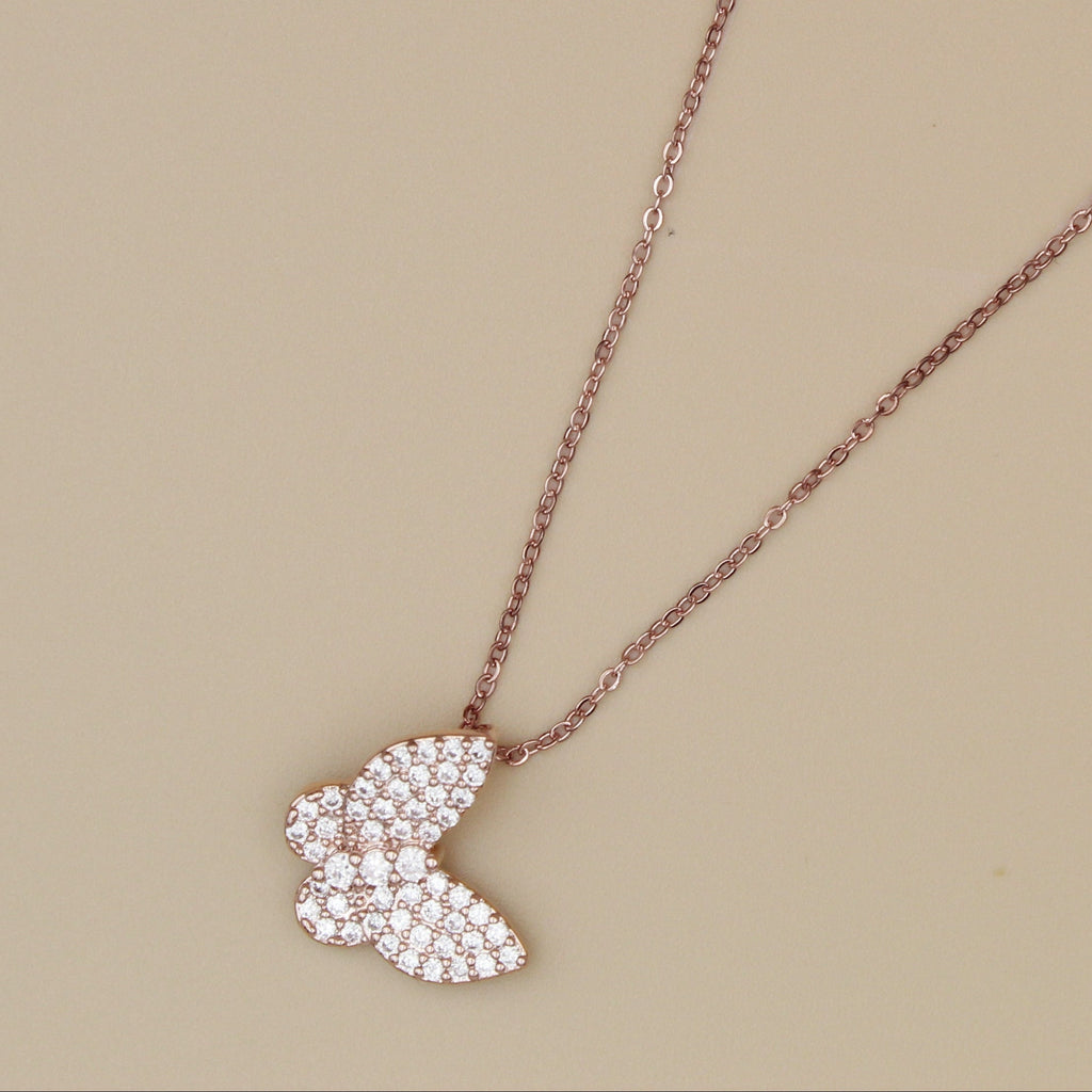 Elegant Rose Gold Long Chain Pendant Necklace for Women | Minimalist Geometric Design