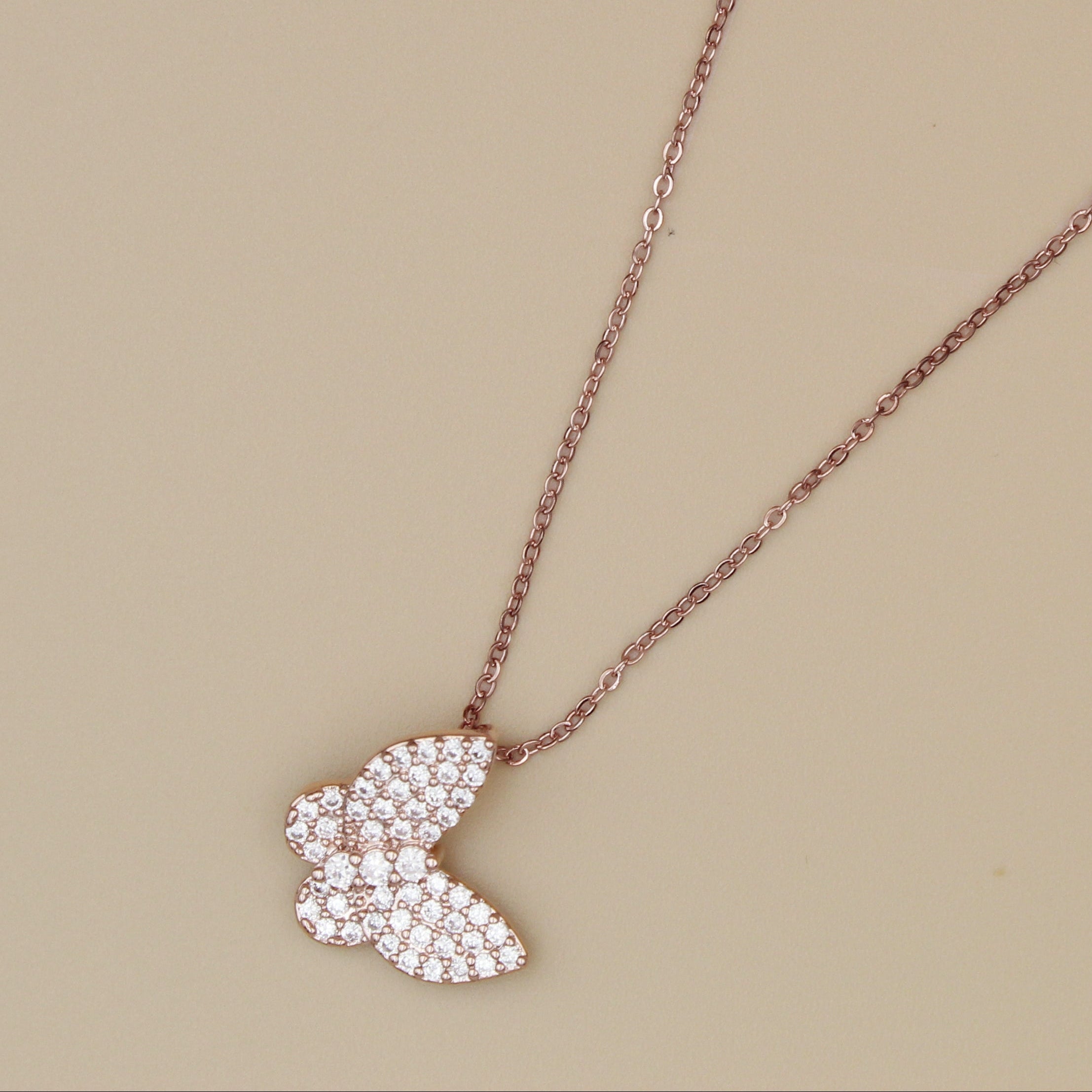 Elegant Rose Gold Long Chain Pendant Necklace for Women | Minimalist Geometric Design