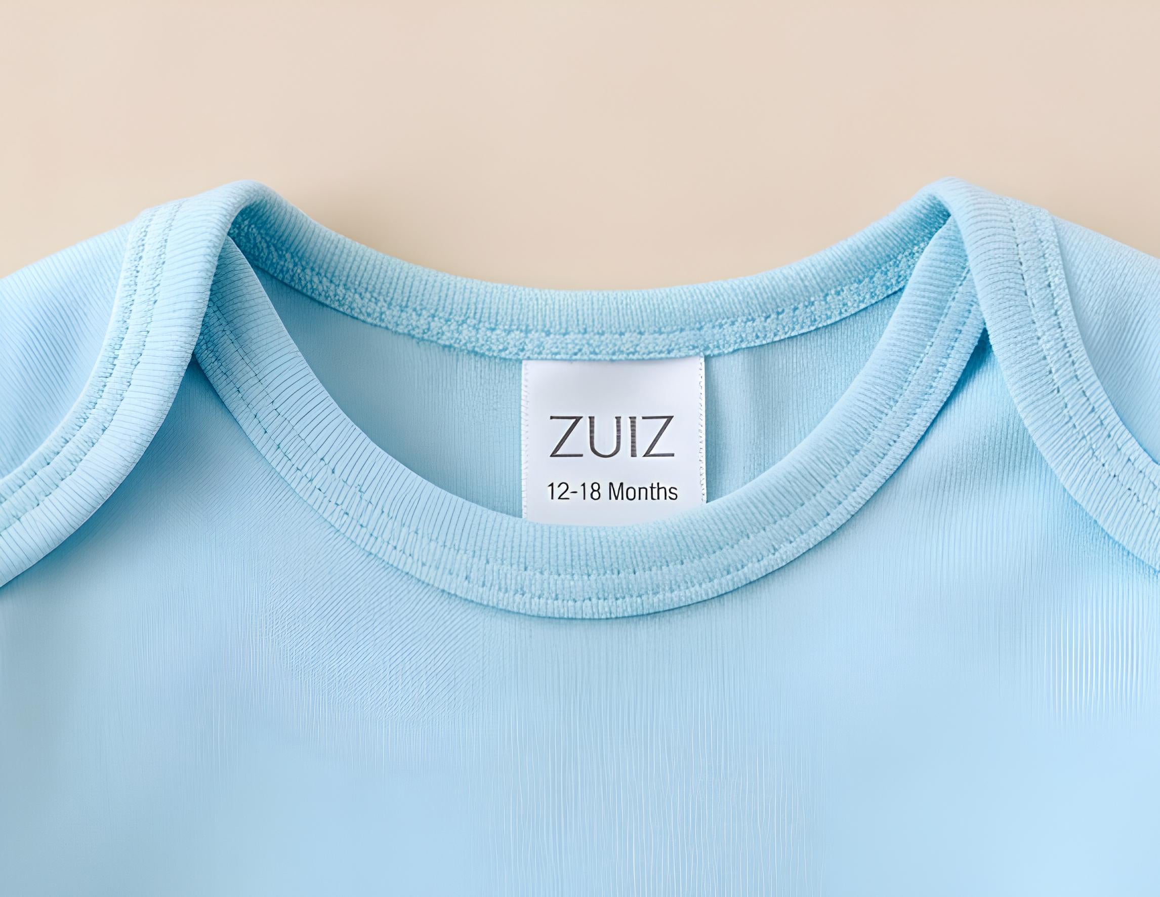 Natural Cotton Long Sleeve Baby Bodysuit | Snaps Closure | Sky Blue | Ascotta Premium