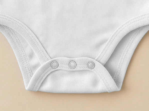 Natural Cotton Long Sleeve Baby Bodysuit | Snaps Closure | white | Ascotta Premium