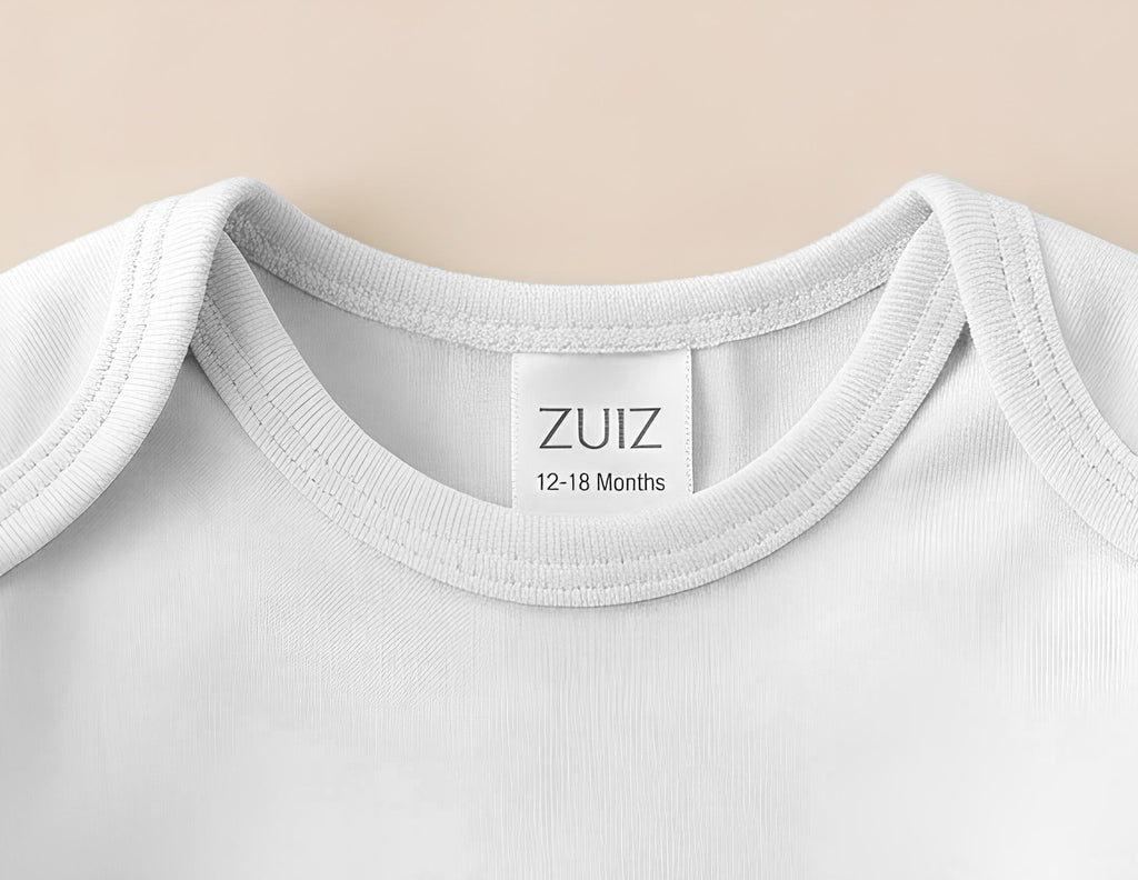 Natural Cotton Long Sleeve Baby Bodysuit | Snaps Closure | white | Ascotta Premium