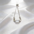 Silver-Toned Geometric Bracelet  | Elegant Artificial Jewelry