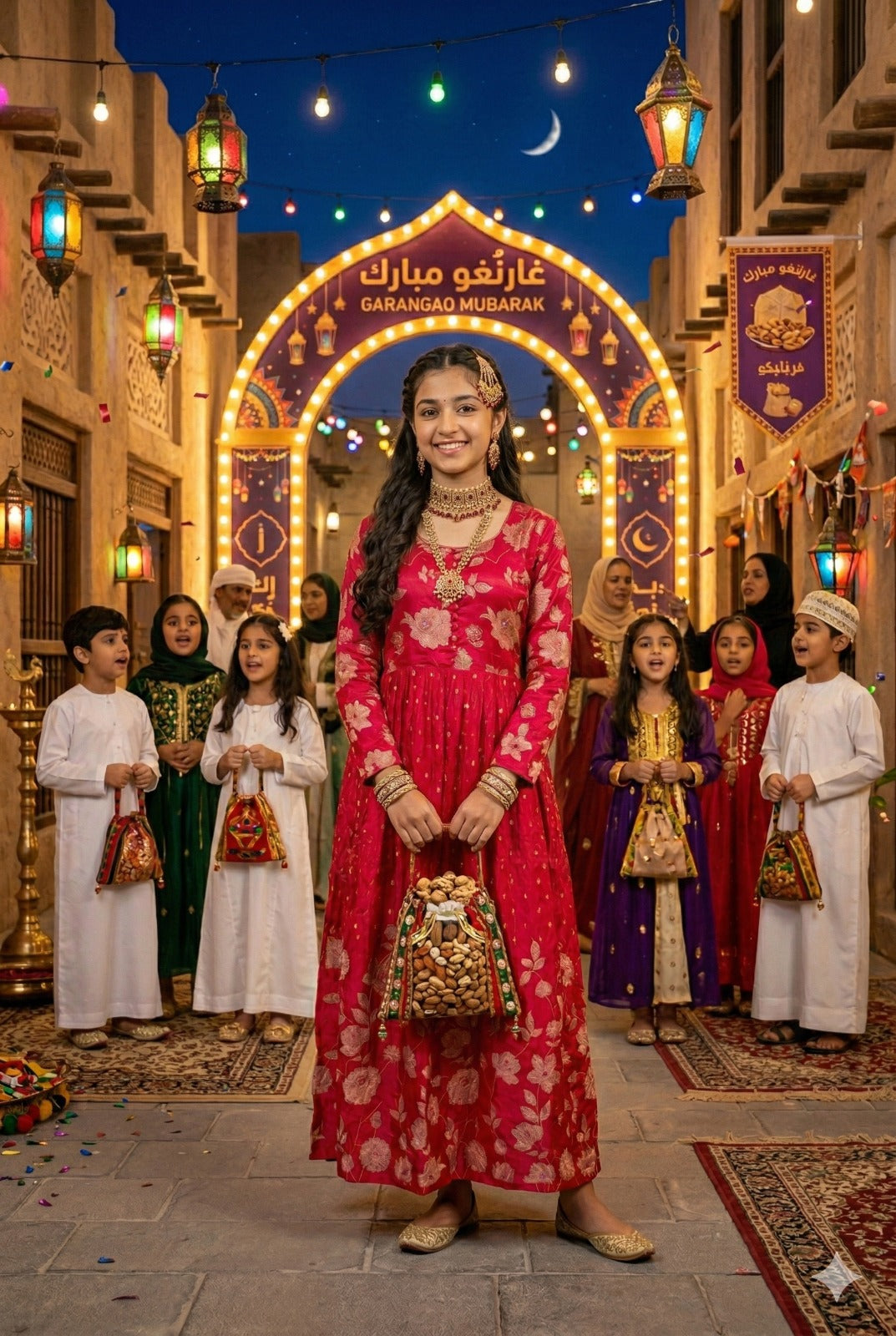 Garangao Night Girls Festive Dress – Elegant Traditional Wear