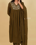 Premium Cotton Ethnic Wear- Mehandi Green
