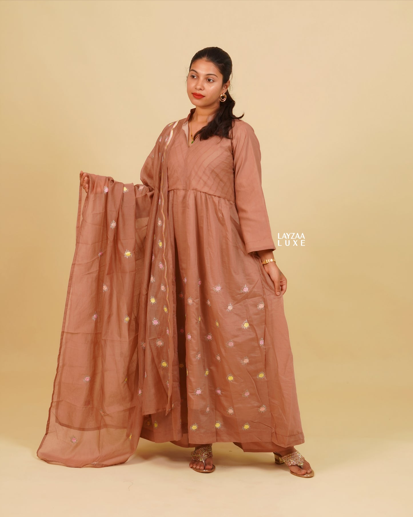 COTTON SILK SALWAR WITH THREAD EMBROIDERY