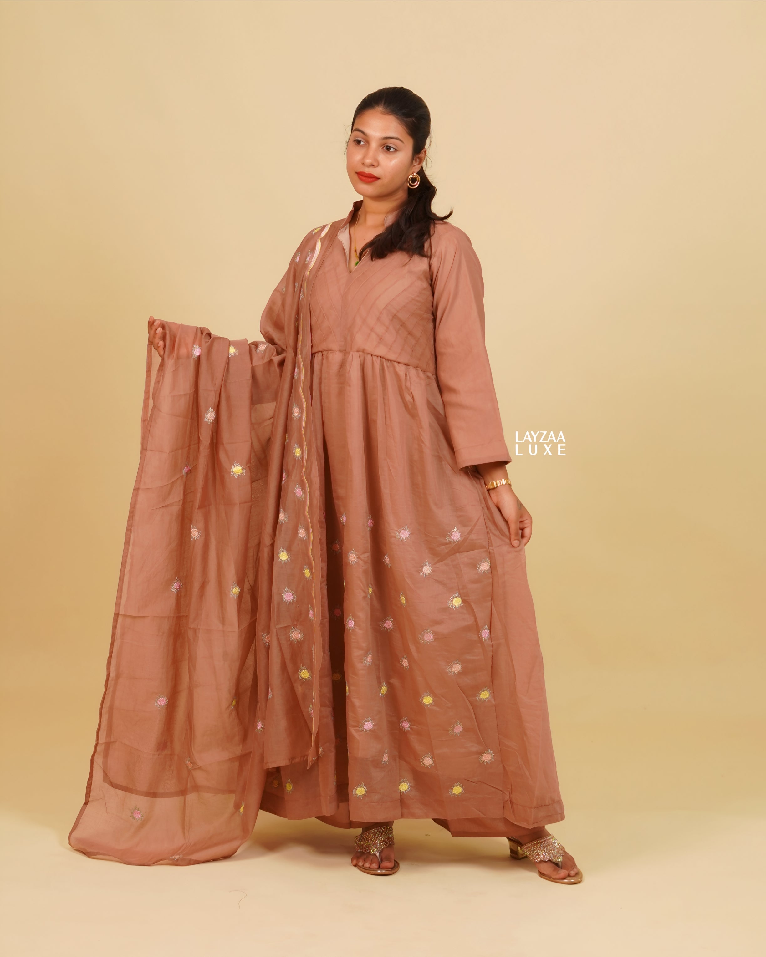 COTTON SILK SALWAR WITH THREAD EMBROIDERY