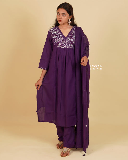 Premium Cotton Ethnic Wear- Violet