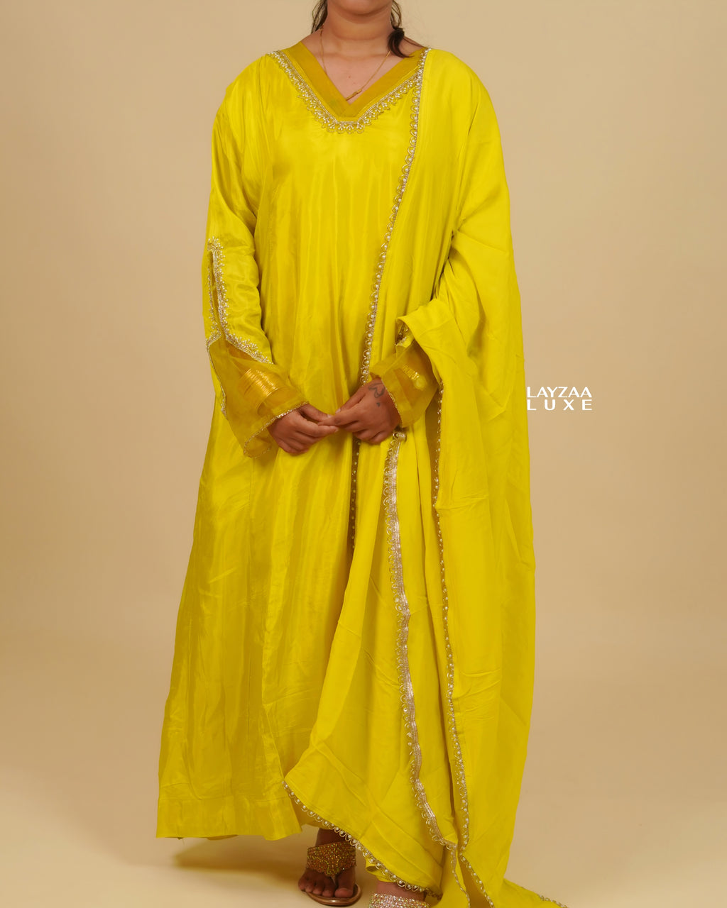Radiate Elegance in the Sun-Kissed Yellow Silk Tunic Set