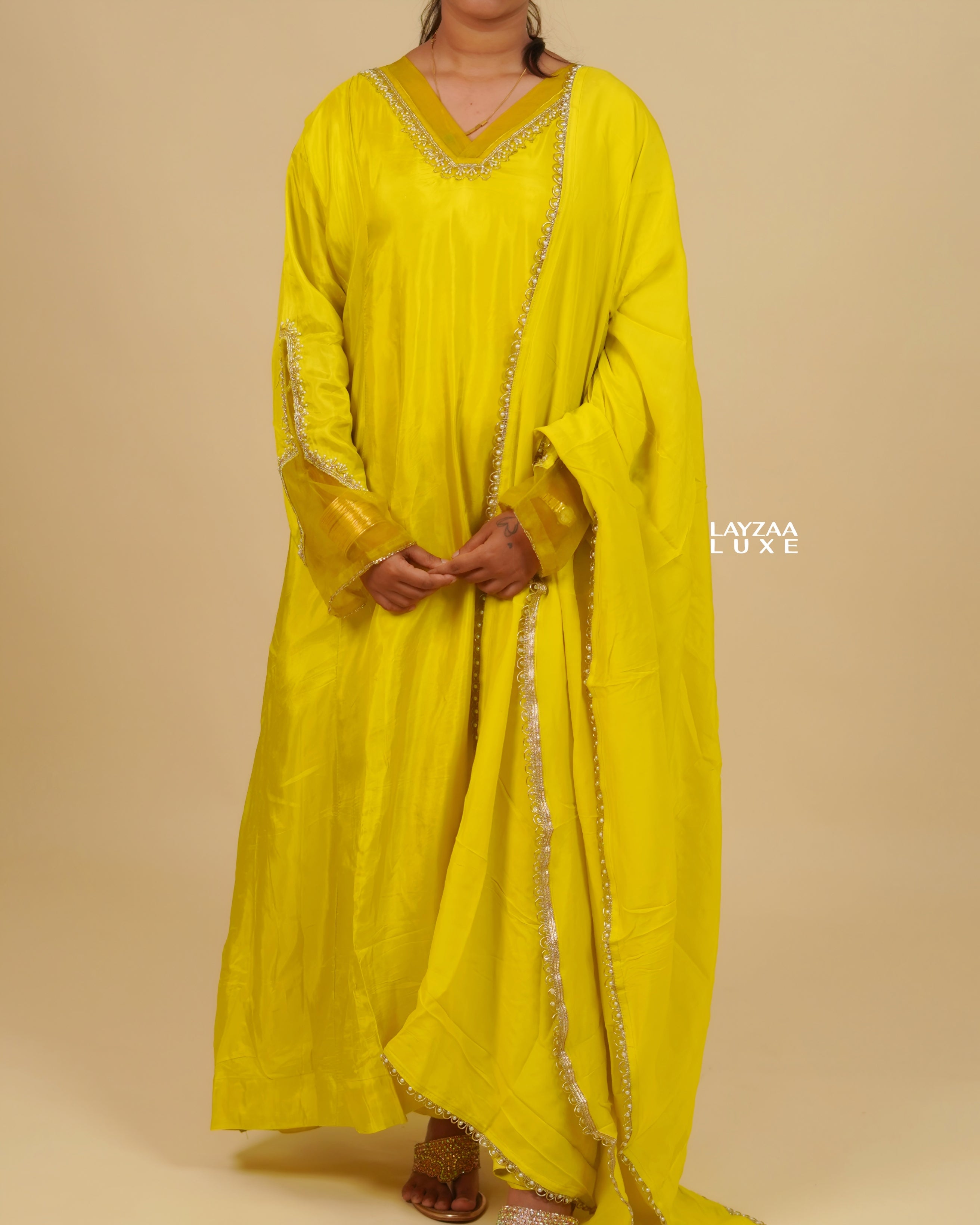 Radiate Elegance in the Sun-Kissed Yellow Silk Tunic Set