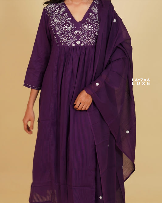 Premium Cotton Ethnic Wear- Violet