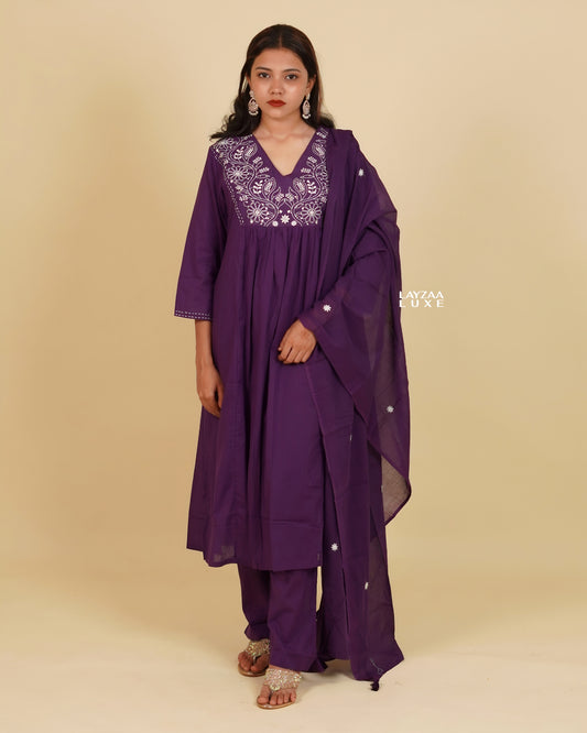 Premium Cotton Ethnic Wear- Violet
