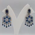 Hexagonal Floral Design Earrings
