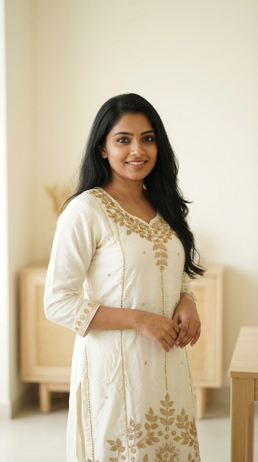 Elegant White Embroidered Kurta Set for Women – Premium Ethnic Wear