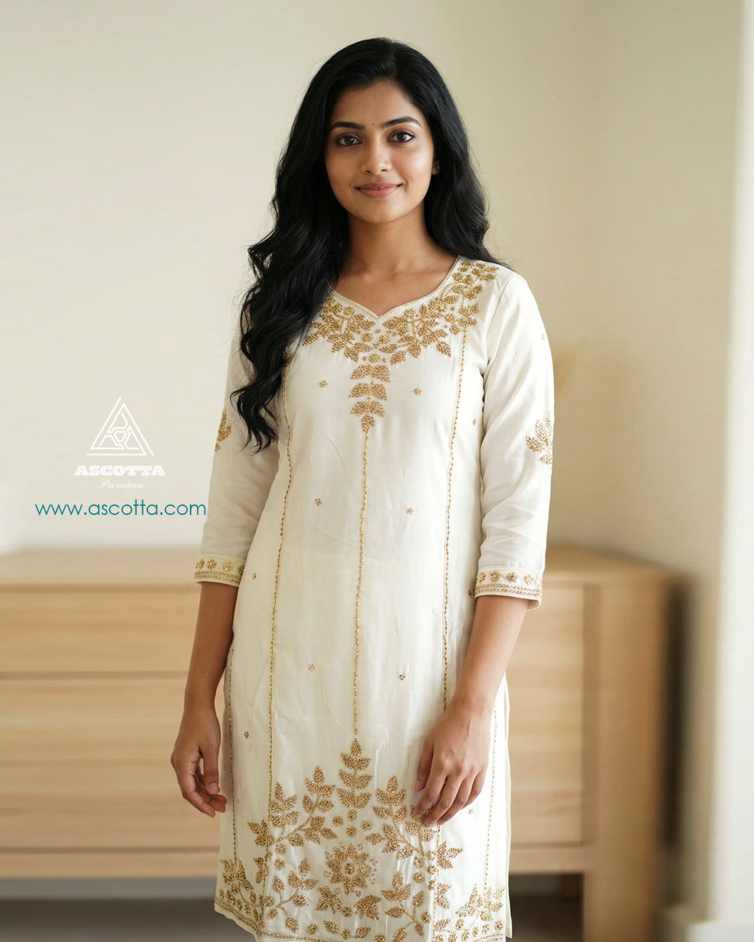 Elegant White Embroidered Kurta Set for Women – Premium Ethnic Wear