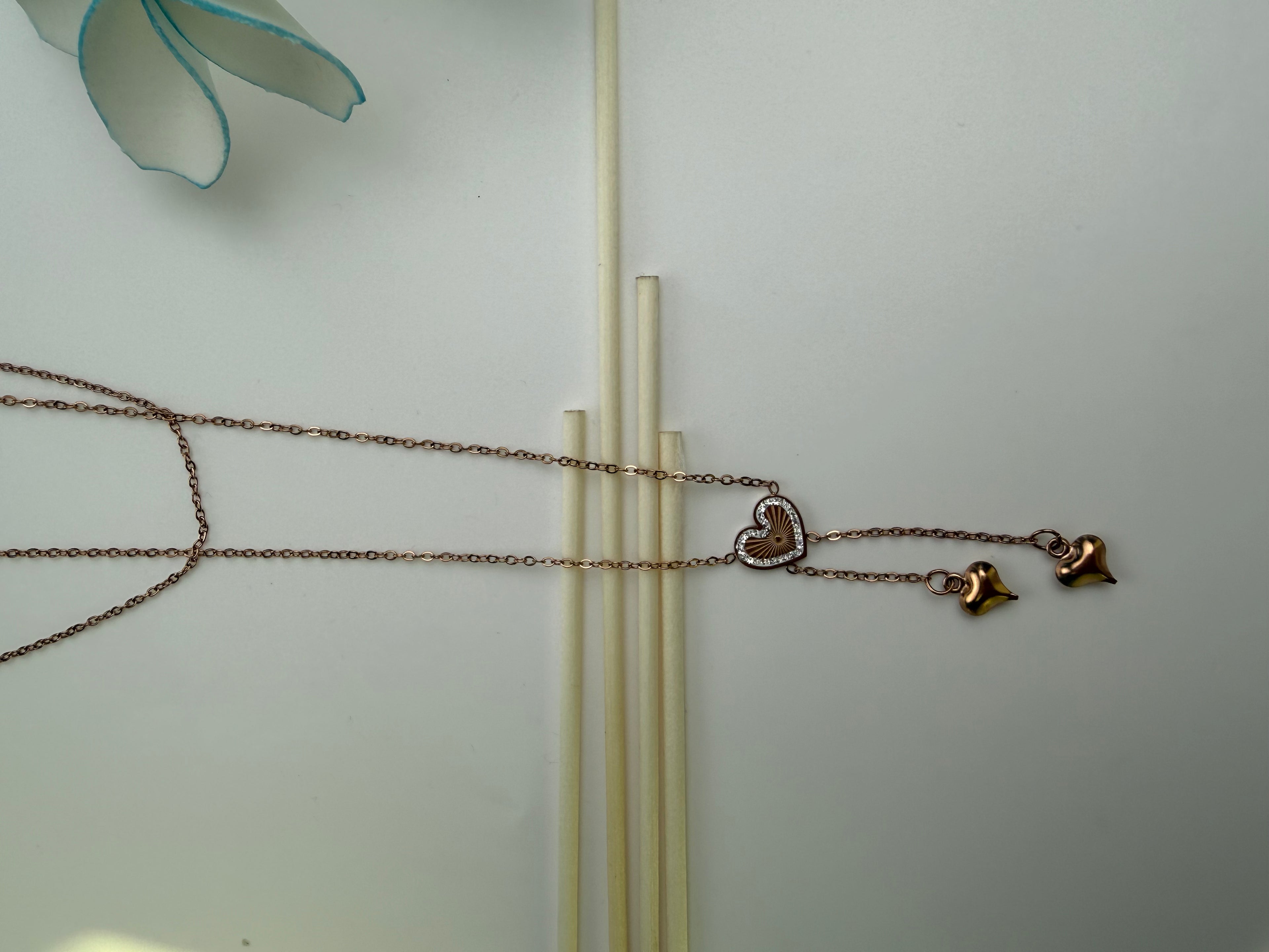 Anti-Tarnish heart Charm Necklace