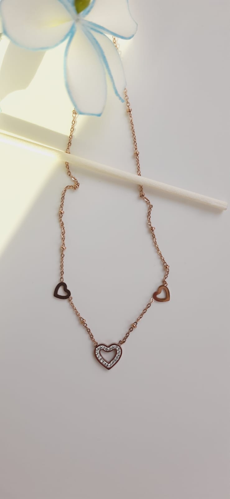Anti-Tarnish Heart Charm Necklace