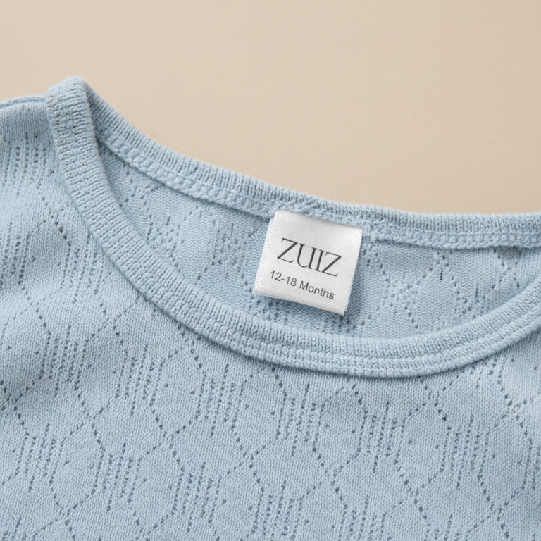 Natural Cotton Sleeveless Baby Bodysuit | Snaps Closure | Sky Blue | Ascotta Premium